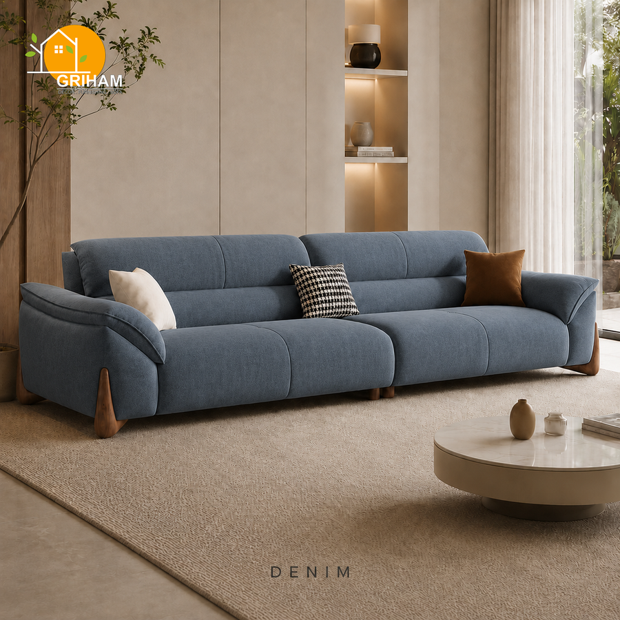 Kyoto Wood-Accent Sofa