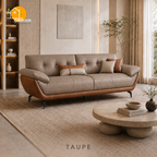 Monaco Curve Sofa - 3 Seater in Taupe | Griham Decor