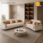 Milano Executive Sofa - 3+2 Seater in Ivory | Griham Decor