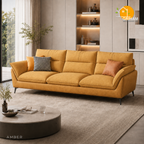 Sienna Wing Sofa - 3 Seater in Amber | Griham Decor