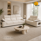 Haven Storage-Arm Sofa - 3+2 Seater in Ivory | Griham Decor