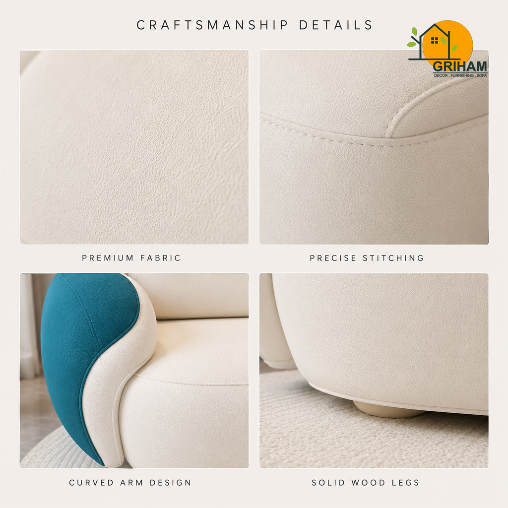 Lagoon Petal Sofa - product view 7 | Griham Decor