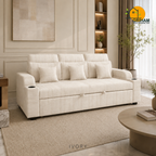 Metro Sofa-Cum-Bed - 3 Seater in Ivory | Griham Decor