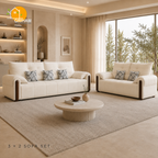 Cambridge Pillow-Back Sofa - 3+2 Seater in Ivory | Griham Decor