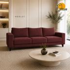 Nordic Everyday Sofa - 3 Seater in Merlot | Griham Decor