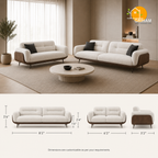 Oslo Walnut Wrap Sofa - product view 3 | Griham Decor