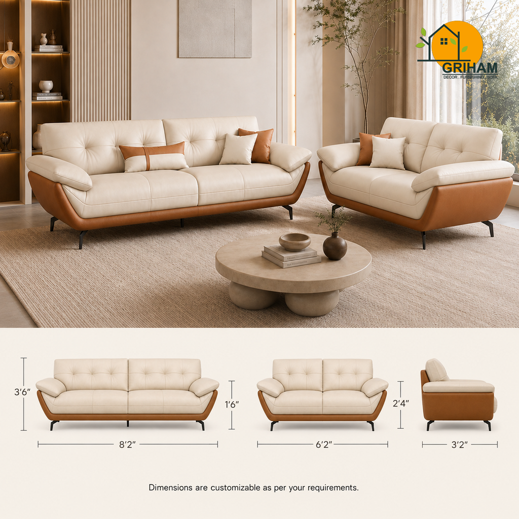 Monaco Curve Sofa - product view 3 | Griham Decor