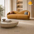 Serene Wave Sofa - 3 Seater in Amber | Griham Decor