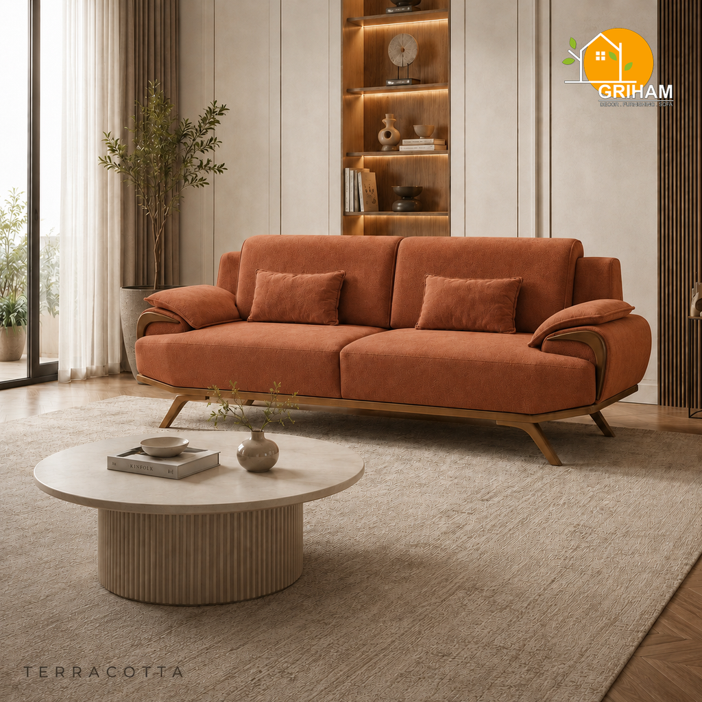 Verona Comfort Sofa - 3 Seater in Terracotta | Griham Decor