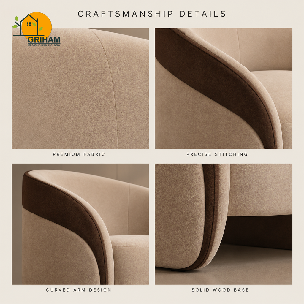 Cocoa Embrace Sofa - product view 7 | Griham Decor