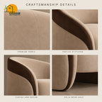 Cocoa Embrace Sofa - product view 7 | Griham Decor