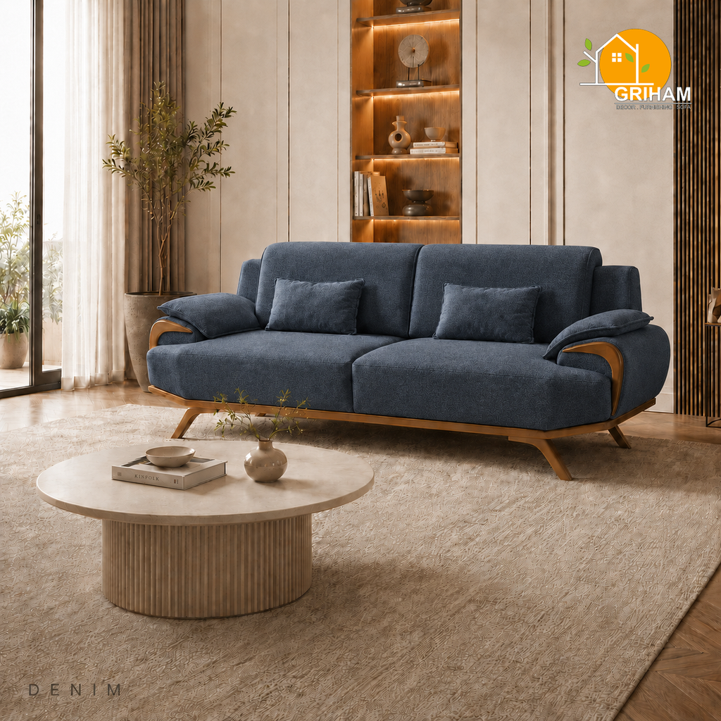 Verona Comfort Sofa - 3 Seater in Denim | Griham Decor