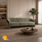 Cocoa Embrace Sofa - 3 Seater in Sage | Griham Decor