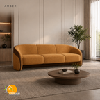 Cocoa Embrace Sofa - 3 Seater in Amber | Griham Decor