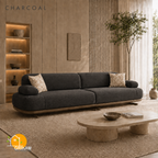 Aarhus Cloud Sofa - 3 Seater in Charcoal | Griham Decor