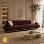 Aarhus Cloud Sofa - 3 Seater in Merlot | Griham Decor