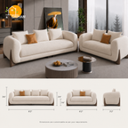 Cannes Boucle Sofa - product view 3 | Griham Decor
