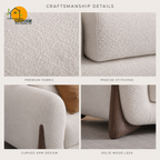 Cannes Boucle Sofa - product view 7 | Griham Decor
