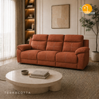 Bristol Lounge Sofa - 3 Seater in Terracotta | Griham Decor