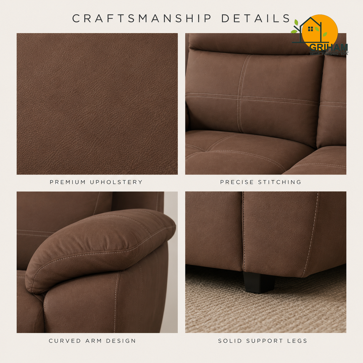 Bristol Lounge Sofa - product view 7 | Griham Decor