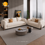Cannes Boucle Sofa - 3+2 Seater in Ivory | Griham Decor