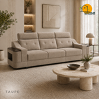 Haven Storage-Arm Sofa - 3 Seater in Taupe | Griham Decor