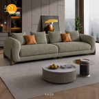 Cannes Boucle Sofa - 3 Seater in Sage | Griham Decor