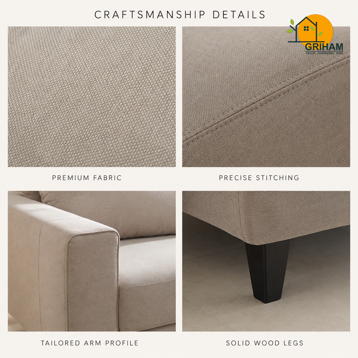 Nordic Everyday Sofa - product view 7 | Griham Decor