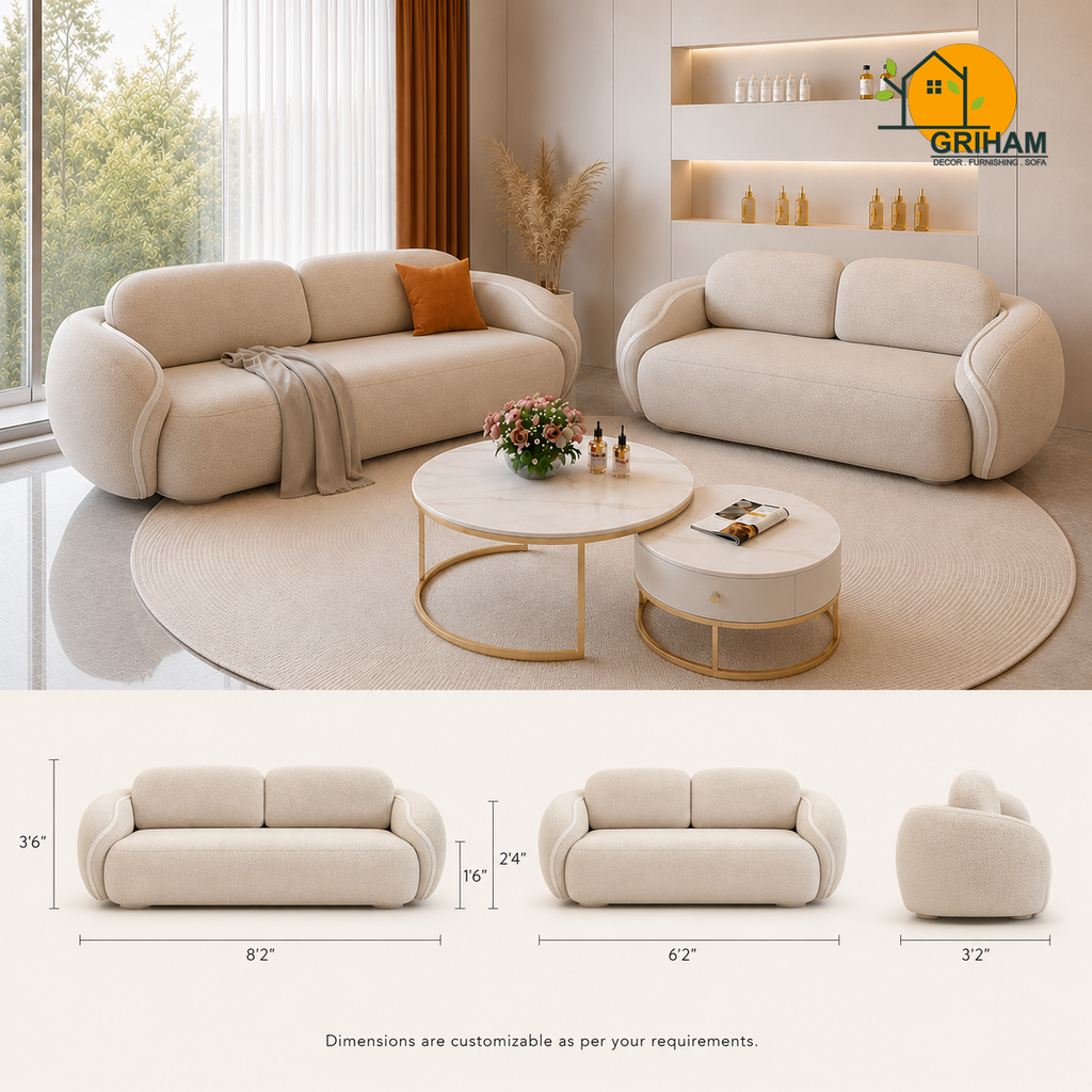 Lagoon Petal Sofa - product view 3 | Griham Decor
