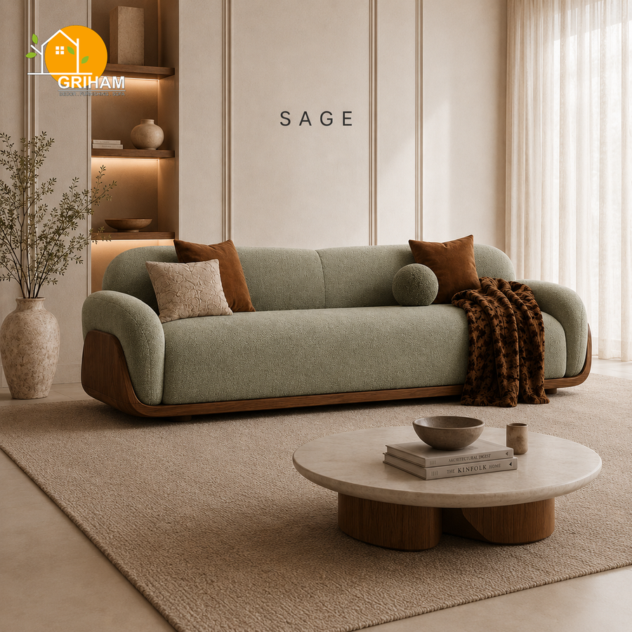 Terra Walnut Cradle Sofa