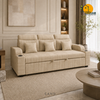 Metro Sofa-Cum-Bed - 3 Seater in Sand | Griham Decor
