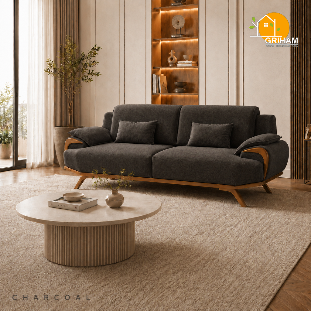 Verona Comfort Sofa - 3 Seater in Charcoal | Griham Decor