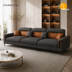 Milano Executive Sofa - 3 Seater in Charcoal | Griham Decor