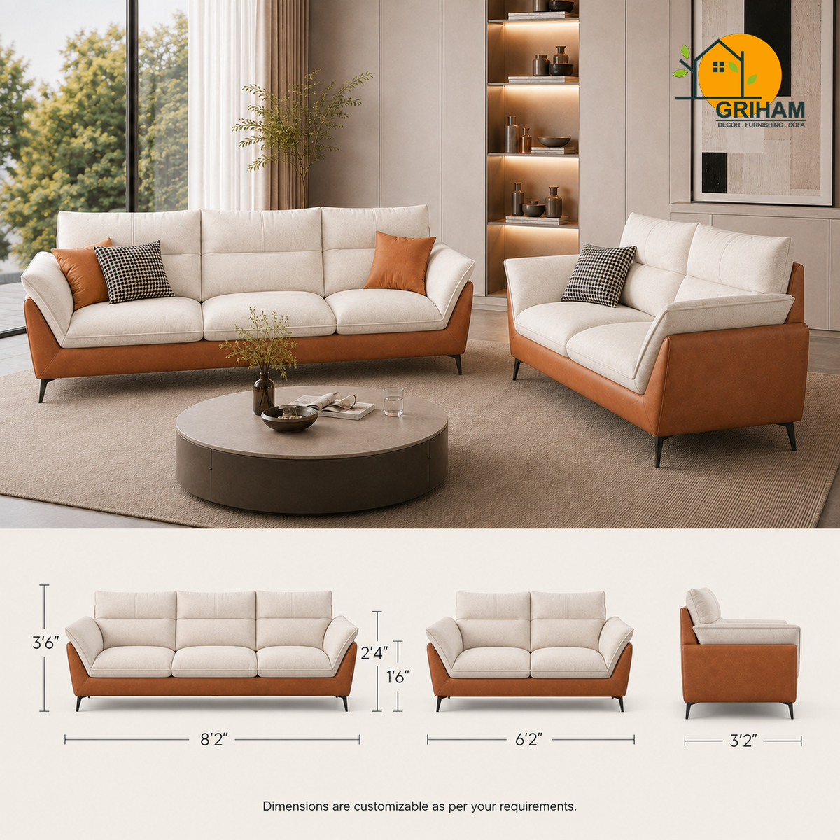 Sienna Wing Sofa - product view 3 | Griham Decor