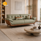 Monaco Curve Sofa - 3 Seater in Sage | Griham Decor
