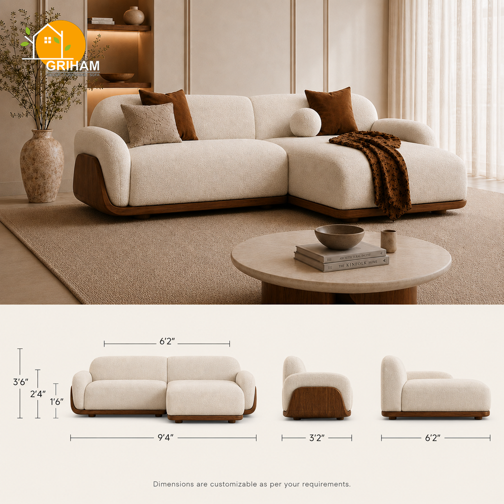 Terra Walnut Cradle Sofa - product view 5 | Griham Decor