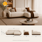 Terra Walnut Cradle Sofa - product view 5 | Griham Decor