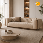 Riviera Channel Sofa - 3 Seater in Sand | Griham Decor