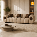 Orbit Statement Sofa - 3 Seater in Sand | Griham Decor
