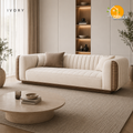 Riviera Channel Sofa - 3 Seater in Ivory | Griham Decor