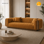 Riviera Channel Sofa - 3 Seater in Amber | Griham Decor