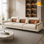 Milano Executive Sofa - 3 Seater in Ivory | Griham Decor