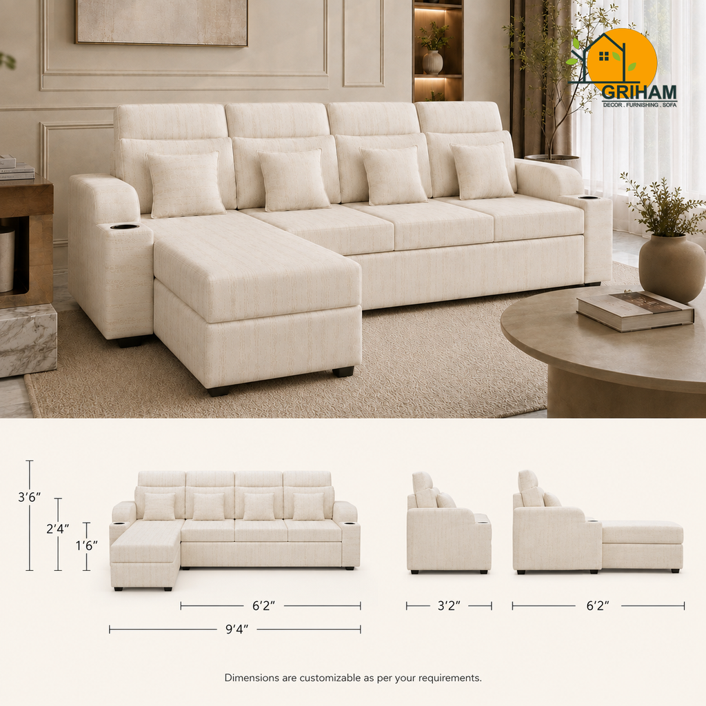 Metro Sofa-Cum-Bed - product view 3 | Griham Decor