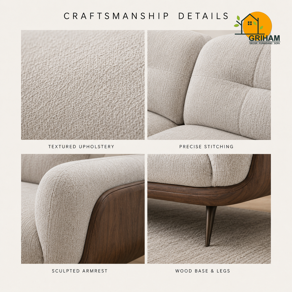 Oslo Walnut Wrap Sofa - product view 7 | Griham Decor