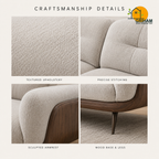 Oslo Walnut Wrap Sofa - product view 7 | Griham Decor