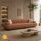 Aarhus Cloud Sofa - 3 Seater in Terracotta | Griham Decor