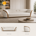 Aurelia Gold-Trim Sofa - product view 1 | Griham Decor