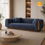 Riviera Channel Sofa - 3 Seater in Denim | Griham Decor
