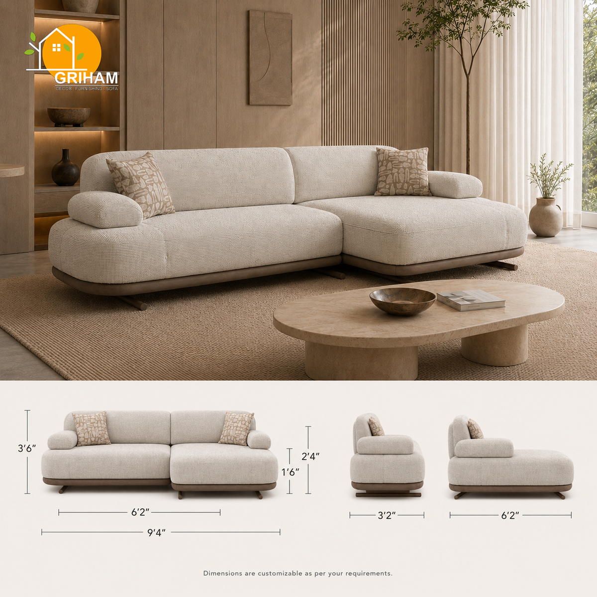 Aarhus Cloud Sofa - product view 5 | Griham Decor