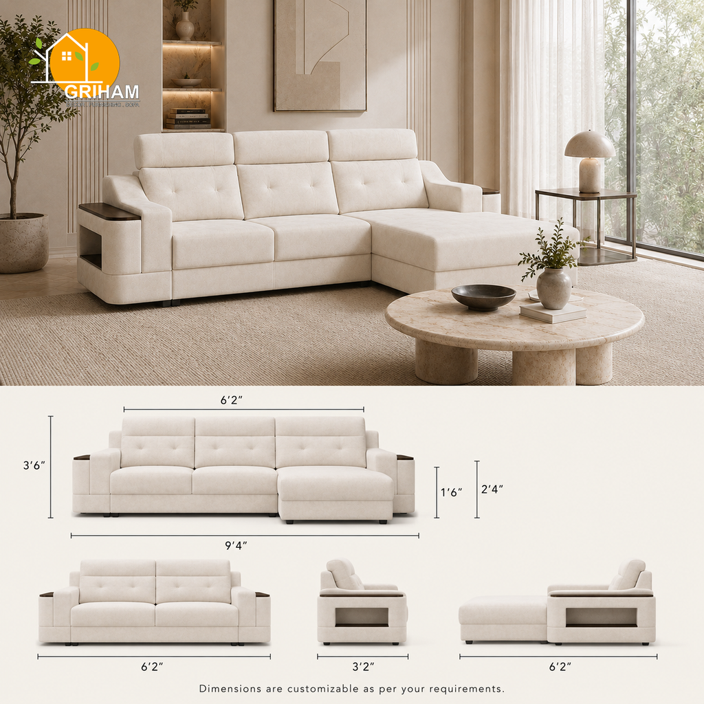 Haven Storage-Arm Sofa - product view 5 | Griham Decor